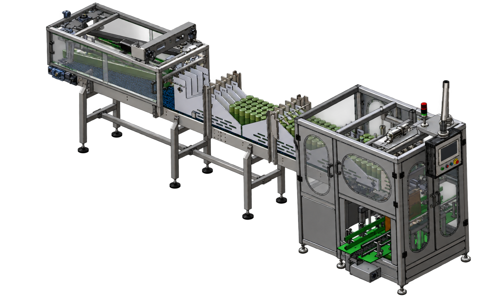 Koli dolum ve ürün yerleştirme hattı